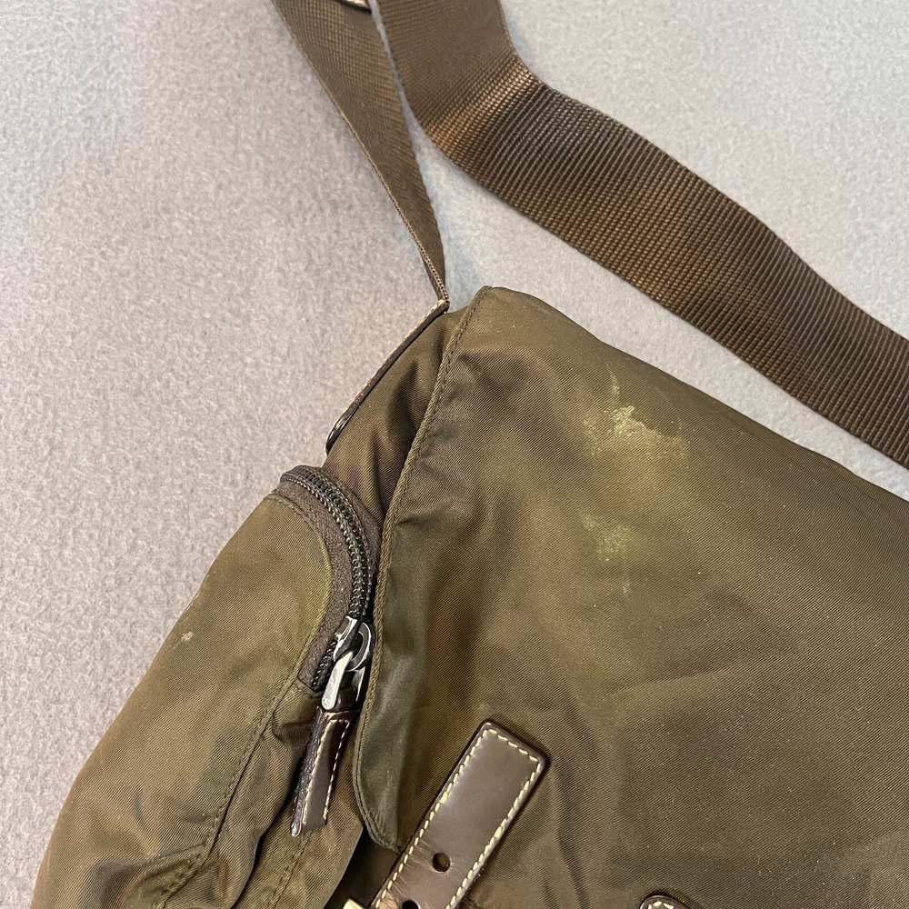PRADA Shoulder Bag Crossbody Messenger Bag Shoulder Bag Nylon Triangle Logo Uni - Picture 3 of 16